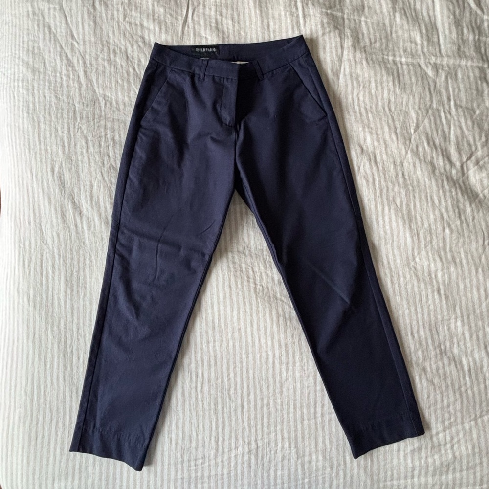 Wildfang navy Slim Cropped pant